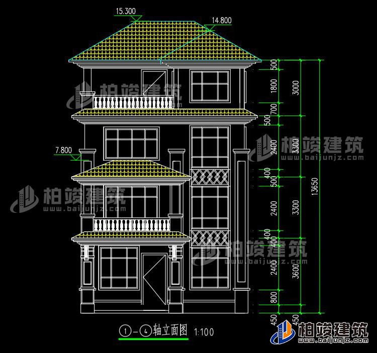 建筑立面图-简欧风格